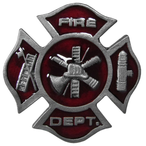 Firefighter 3-D Metal Enameled Collector's Lapel Pin Fire Dept.