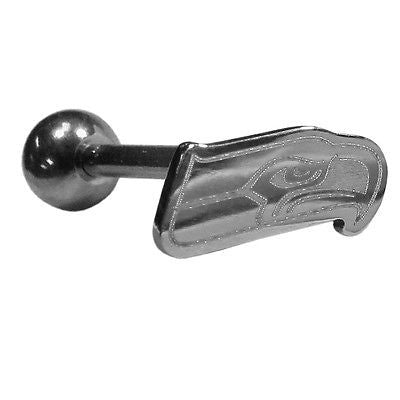 Seattle Seahawks Barbell Tongue Ring (Logo) NFL Jewelry