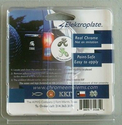 North Carolina State Flag Chrome Auto Emblem (Oval) NC