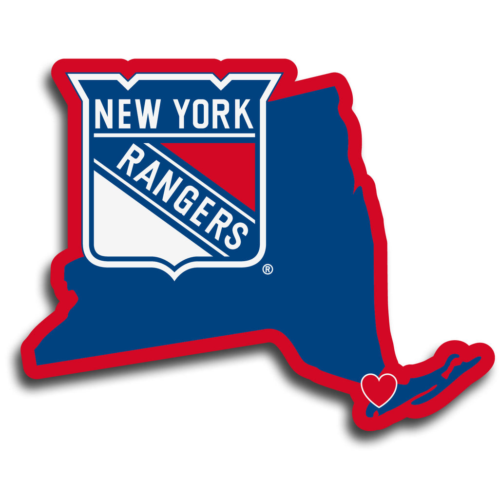 New York Rangers Home State Vinyl Auto Decal (NHL) New York Shape