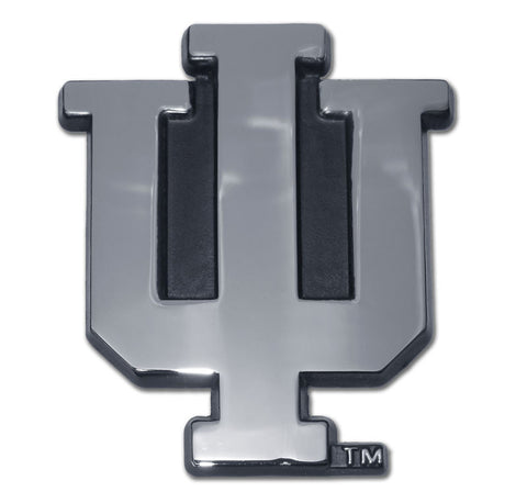 Indiana Hoosiers Chrome Metal Auto Emblem ("IU") NCAA