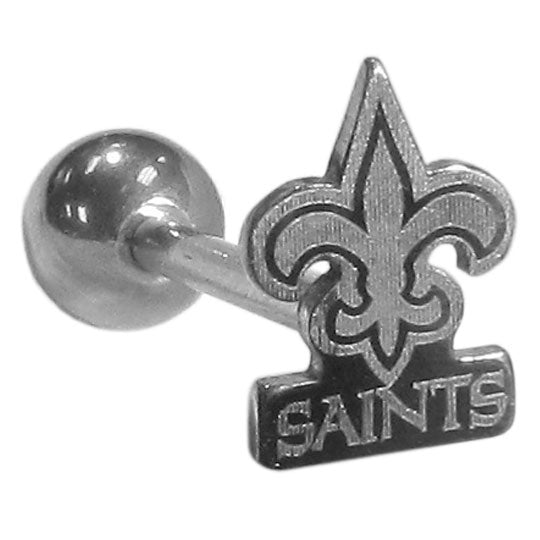 New Orleans Saints Barbell Tongue Ring (Logo) NFL Football
