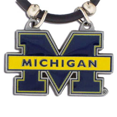 Michigan Wolverines Rubber Cord Necklace (NCAA)