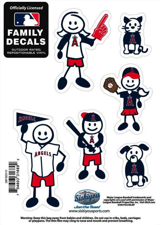 Los Angeles Anaheim Angels Outdoor Rated Vinyl Family Decals MLB Baseball