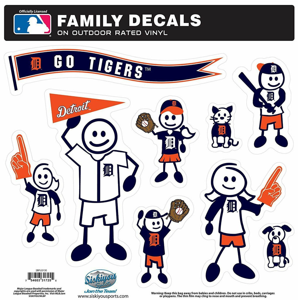 Detroit Tigers Outdoor Rated Vinyl Family Decals MLB Baseball