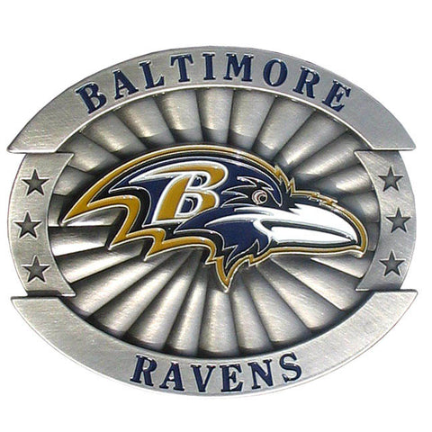 Baltimore Ravens Over-sized 4" Pewter Metal Belt Buckle (NFL)