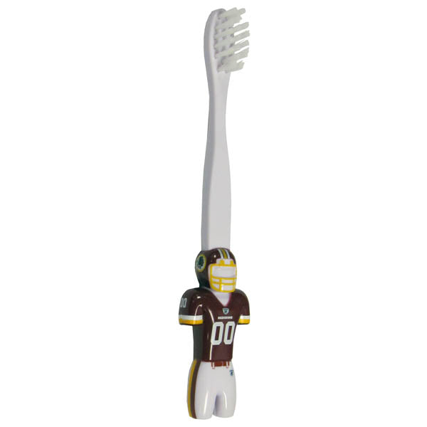 Set of Two Washington Redskins Kids Soft Toothbrushes NFL Licensed Football