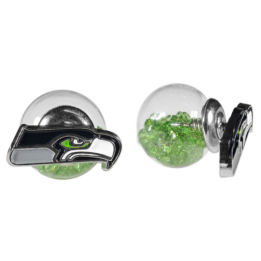 Seattle Seahawks Front/Back Earrings (NFL) Football