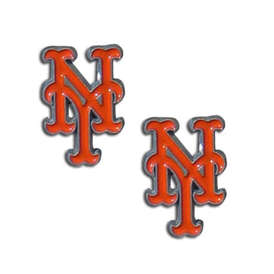 New York Mets Stud Earrings ("NY") MLB Jewelry