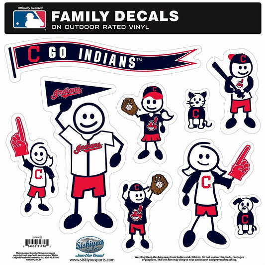 Cleveland Indians Outdoor Rated Vinyl Family Decals MLB Baseball