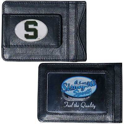 Michigan State Spartans Fine Leather Money Clip (NCAA) Card & Cash Holder