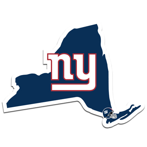 New York Giants Home State Vinyl Auto Decal (NFL) New York Shape w/Helmet