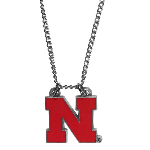 Nebraska Cornhuskers 22" Chain Necklace "N" Logo Charm (NCAA)