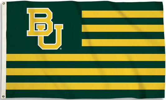 Baylor Bears 3' x 5' Flag (Stripes With "BU" Logo) NCAA