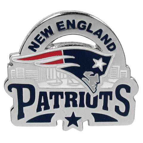 New England Patriots Glossy Metal Team Pin - NFL Football Jewelry
