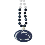 Penn St. Nittany Lions Mardi Gras Beads Necklace w/ Team Logo - NCAA