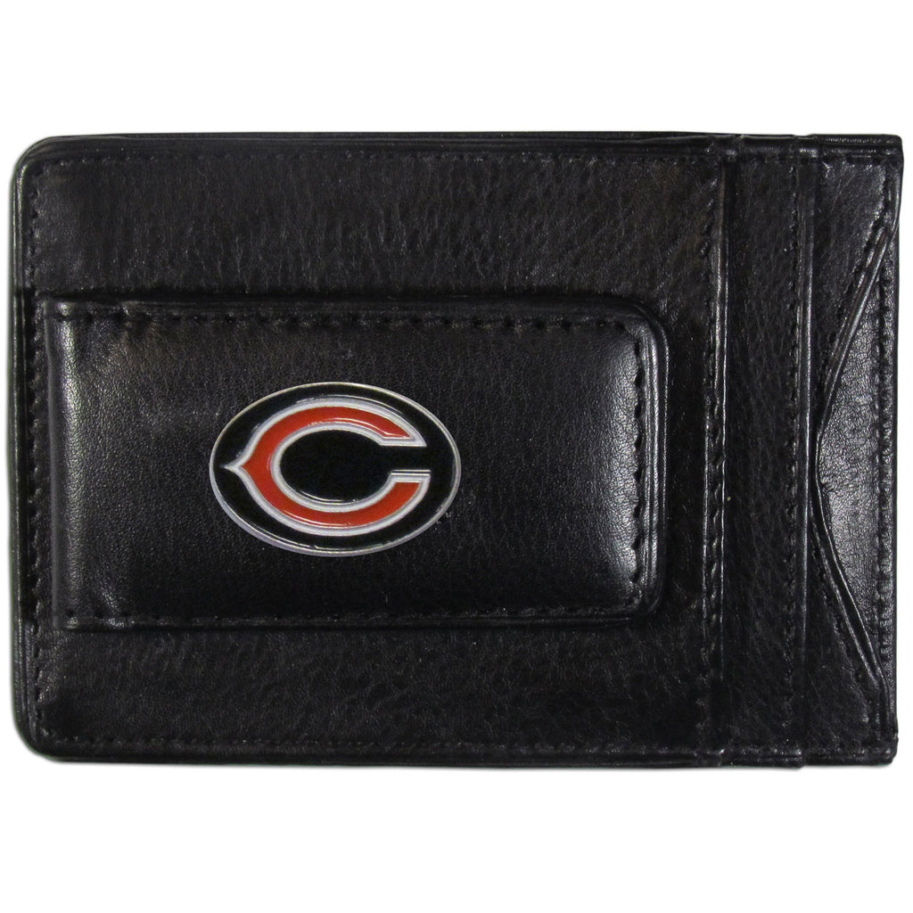 Chicago Bears Fine Leather Money Clip (NFL) Card & Cash Holder