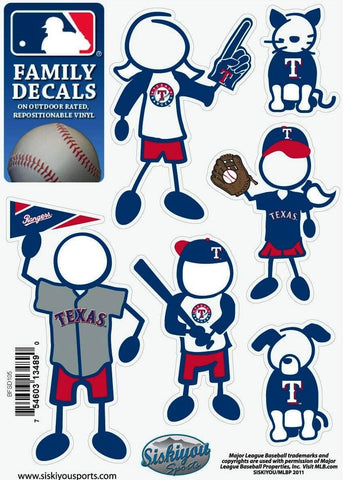Texas Rangers Outdoor Rated Vinyl Family Decals MLB Baseball
