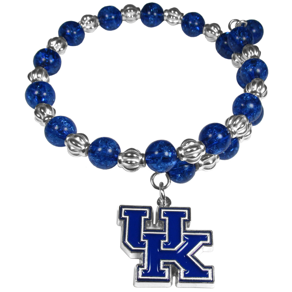 Kentucky Wildcats Bead Memory Wire Bracelet w/ Charm NCAA