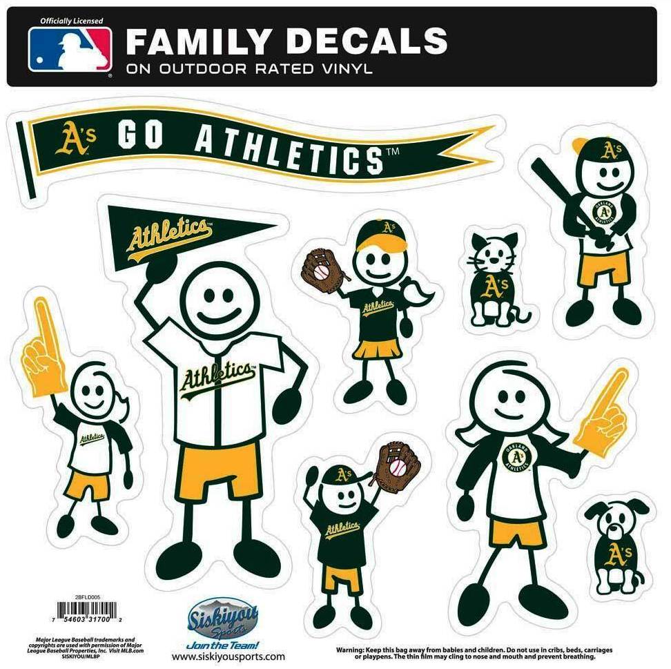Oakland Athletics A's Outdoor Rated Vinyl Family Decals MLB Baseball
