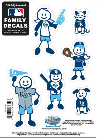 Tampa Bay Rays Outdoor Rated Vinyl Family Decals MLB Baseball