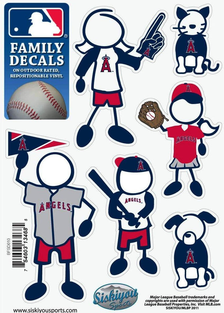 Los Angeles Anaheim Angels Outdoor Rated Vinyl Family Decals MLB Baseball