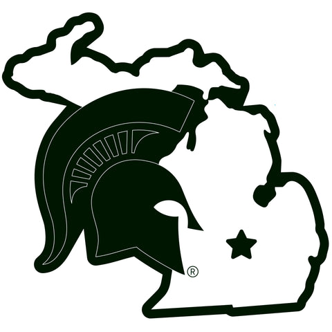 Michigan State Spartans Home State Magnet (NCAA) Michigan Shape
