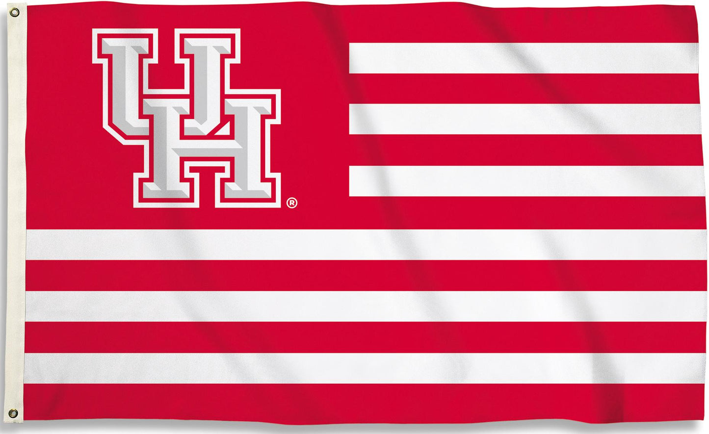 Houston Cougars 3' x 5' Flag (Stripes With "UH" Logo) NCAA