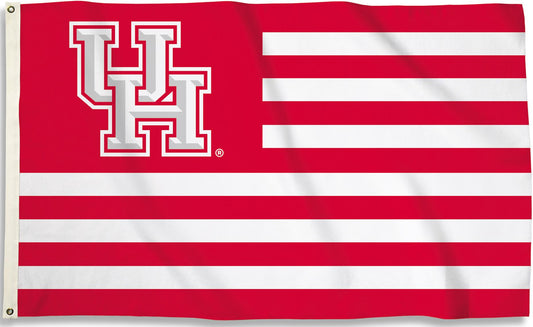 Houston Cougars 3' x 5' Flag (Stripes With "UH" Logo) NCAA