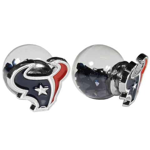 Houston Texans Front/Back Stud Earrings NFL Football Jewelry