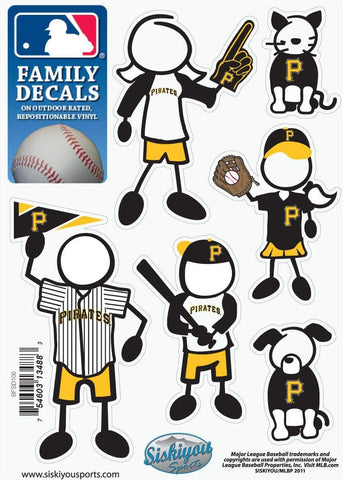 Pittsburgh Pirates Outdoor Rated Vinyl Family Decals MLB Baseball