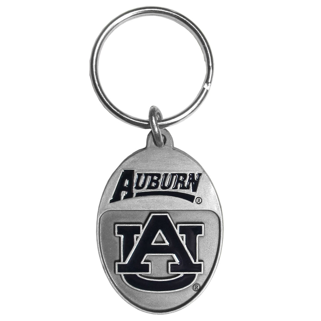 Auburn Tigers 3-D Metal Key Chain NCAA Licensed (Oval)