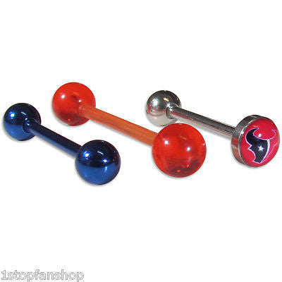 Houston Texans Barbell Tongue Ring Set (3 pack) NFL Jewelry