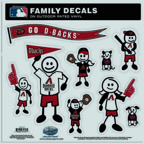 Arizona Diamondbacks Outdoor Rated Vinyl Family Decals MLB Baseball