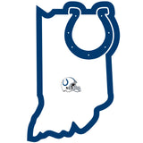 Indianapolis Colts Home State Vinyl Auto Decal (NFL) Indiana Shape w/ Helmet