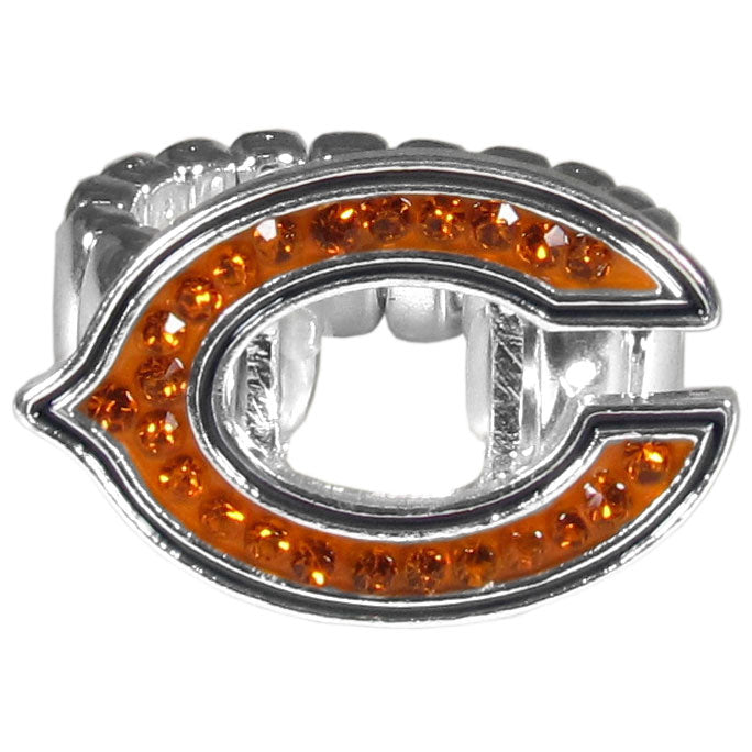 Chicago Bears Stretch Ring, Team Logo with Crystals NFL Football