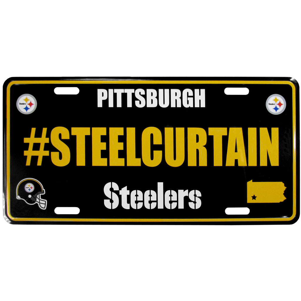 Pittsburgh Steelers Aluminum License Plate #STEELCURTAIN (NFL)
