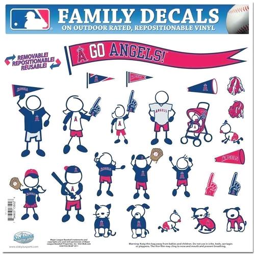 Los Angeles Anaheim Angels 25 Outdoor Rated Vinyl Family Decals MLB Baseball