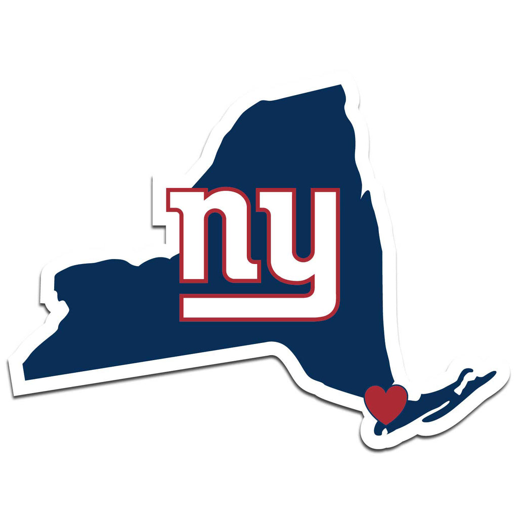 New York Giants Home State Vinyl Auto Decal (NFL) New York Shape