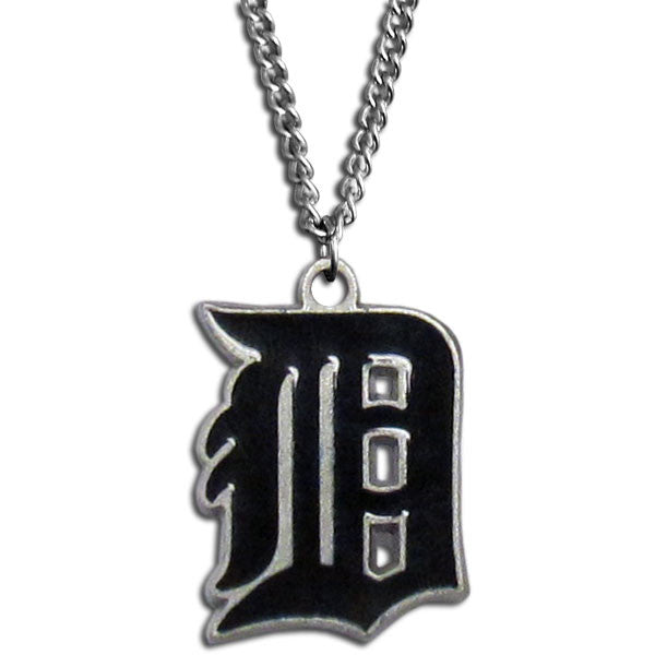 Detroit Tigers 22" Chain Necklace Metal Logo MLB Jewelry LG