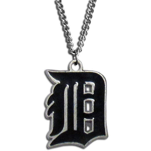 Detroit Tigers 22" Chain Necklace Metal Logo MLB Jewelry LG