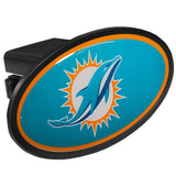 Miami Dolphins Durable Plastic Oval Hitch Cover (NFL)