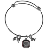 South Carolina Gamecocks Wire Bangle Bracelet with Charms NCAA Jewelry