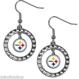 Pittsburgh Steelers Rhinestone Earrings and Necklace Jewelry Set NFL