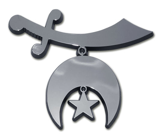 Masonic Chrome Auto Emblem (Shriner)