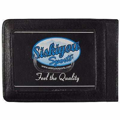 Wisconsin Badgers Fine Leather Money Clip (NCAA Licensed) Card & Cash Holder