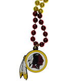 Washington Redskins Mardi Gras Beads Necklace Team Logo NFL Football