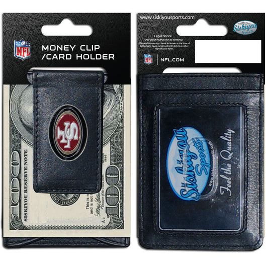San Francisco 49ers Fine Leather Money Clip (NFL) Card & Cash Holder