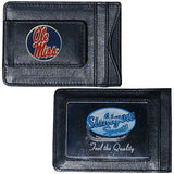 Ole Miss Rebels Fine Leather Money Clip (NCAA) Card & Cash Holder (Round)