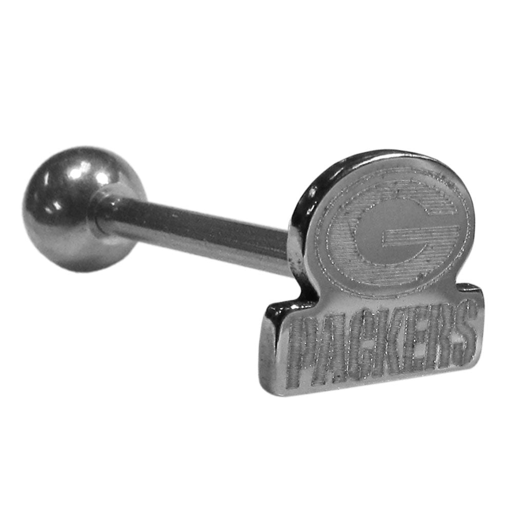 Green Bay Packers Barbell Tongue Ring (Logo) NFL Jewelry